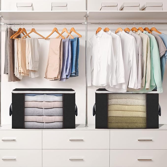 Budding Joy 90 L Large Storage Bags, 10 Pack Clothes Storage Bins Foldable - Image 2