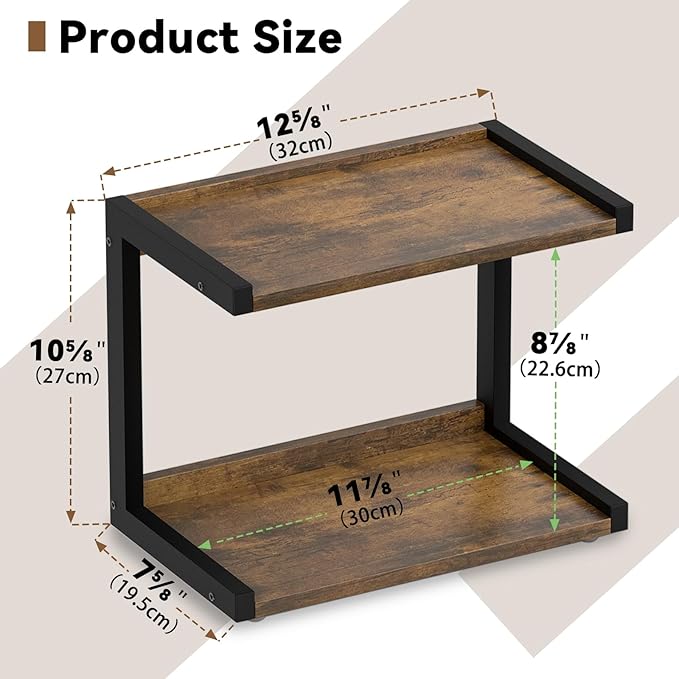 MARTY Kitchen Counter Shelf Organizer, 2 Tier Coffee Station/Bar Organizer | - Image 6