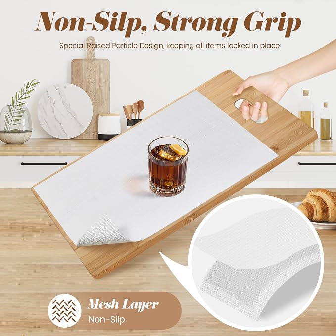 Drawer Shelf Liner for Kitchen Cabinets, Non Adhesive Slip Resistant Shelf - Image 2