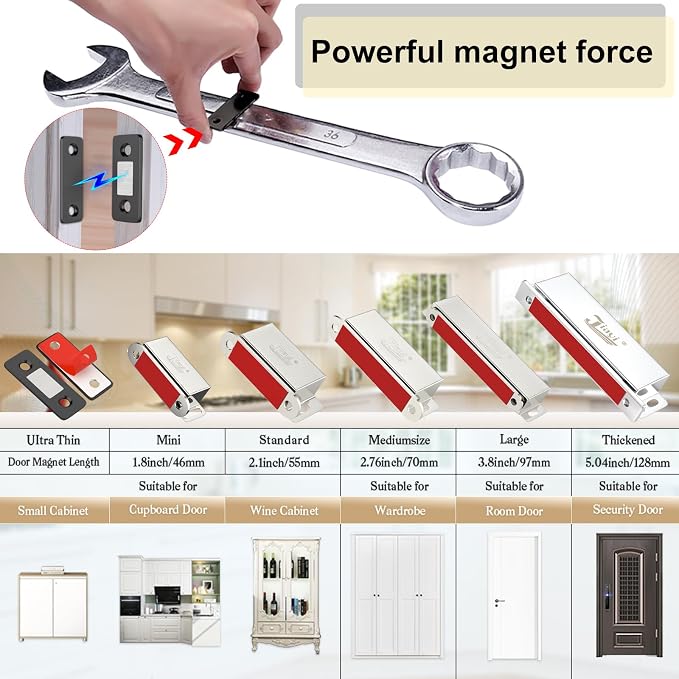 Cabinet Magnetic Catch Jiayi 10 Pack Ultra Thin Cabinet Door Magnets Stick on - Image 6