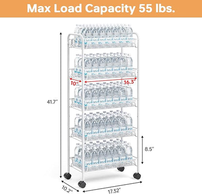 TOOLF 5-Tier Rolling Cart, Metal Utility Cart - Image 6