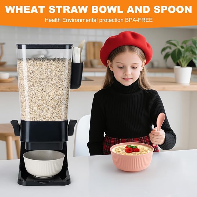 Cereal Dispenser Countertop Black 2 Pack - Image 4