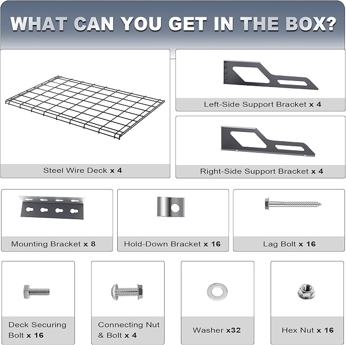 The Atlas 2-Pack 2x6 ft Garage Wall Shelves, 800lbs Heavy Duty Garage Shelving - Image 7