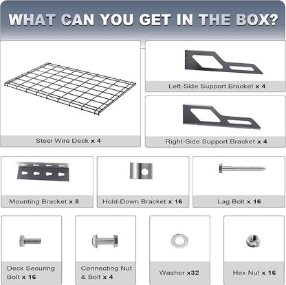 The Atlas 2-Pack 2x6 ft Garage Wall Shelves, 800lbs Heavy Duty Garage Shelving - Image 7