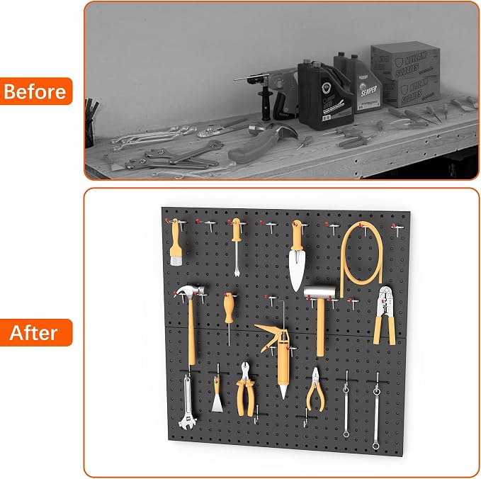 WALMANN Metal Pegboard Panels for Wall Garage Tools Storage Pegboard for Garage - Image 8