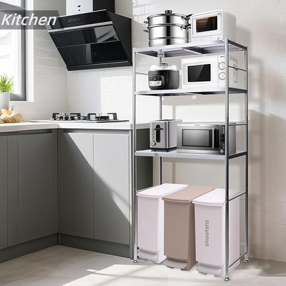 susunnus Stainless Steel Shelf, Kitchen Storage Shelves, Microwave and Mini - Image 5