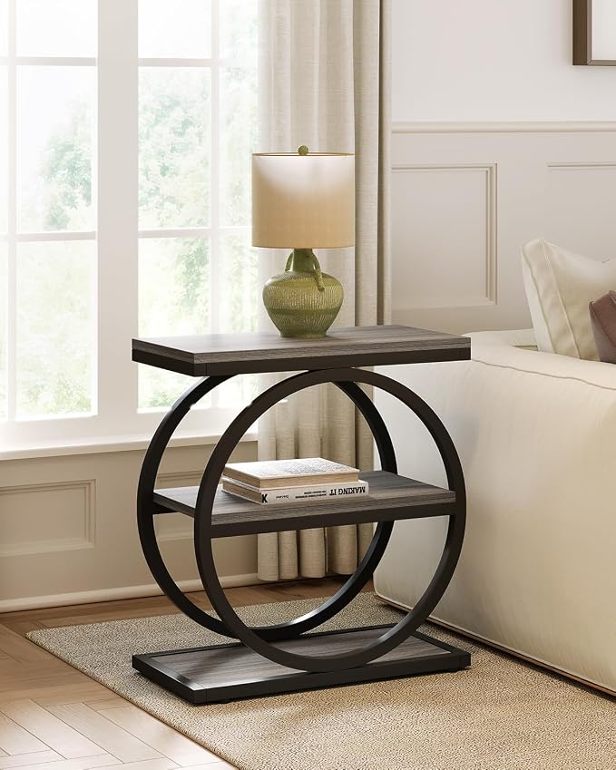 LITTLE TREE End Table, 3-Tier Side Table, Slim Sofa Side Table - Image 6