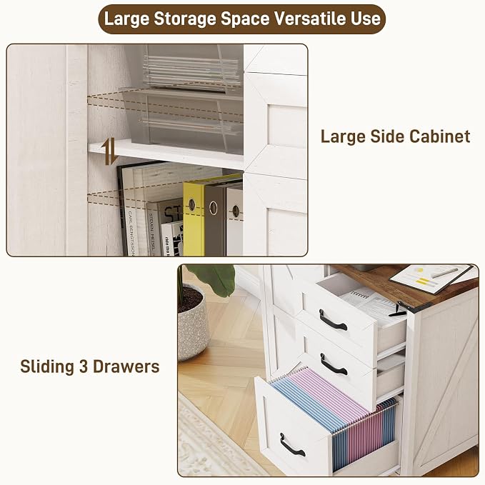 3 Drawers Farmhouse File Cabinet - Image 6