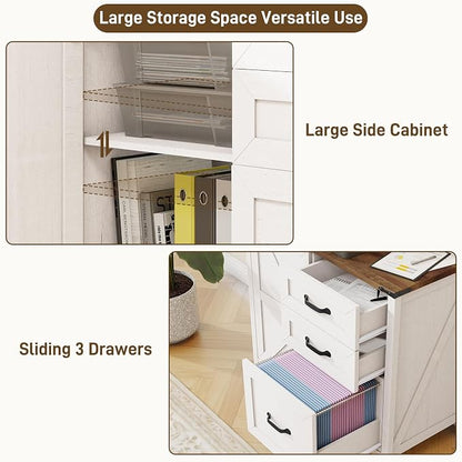 3 Drawers Farmhouse File Cabinet - Image 6