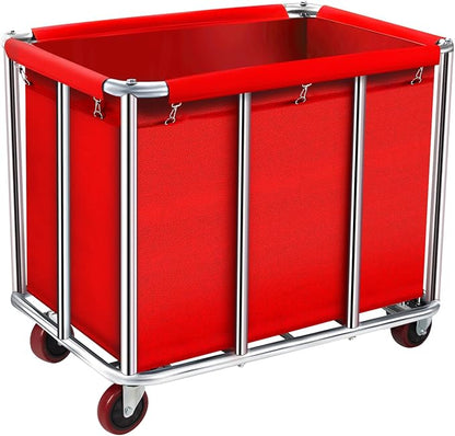 Commercial Laundry Cart on Wheels, 11.35 Bushels Large Laundry Roller, Heavy by frides
