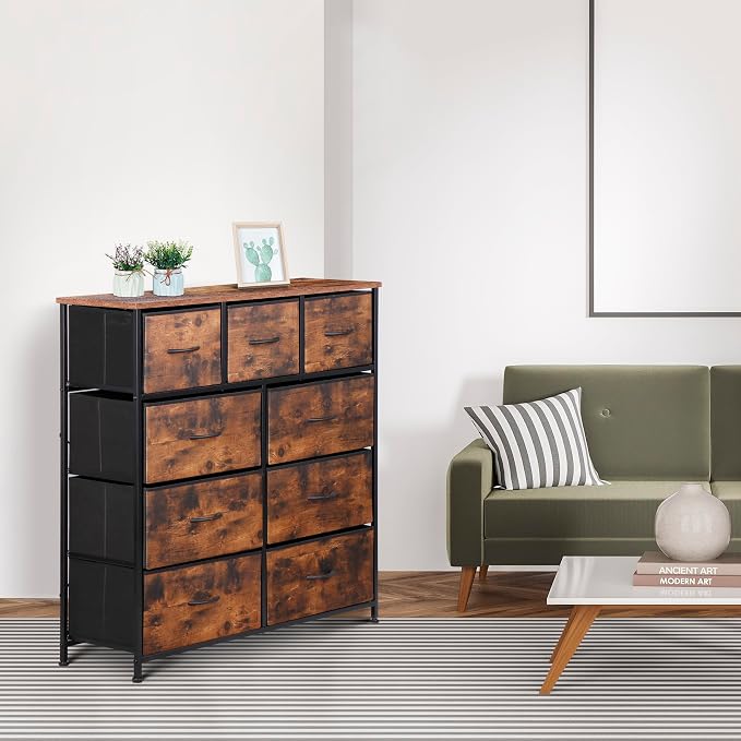 ZENY 9 Drawers Dresser, Fabric Storage Tower, Organizer Unit - Image 9