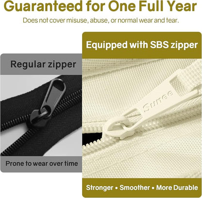 SUNEE Zippered Binder Bag with Handle, 2-Inch 3-Ring O-Ring, 500-Sheet Capacity - Image 5