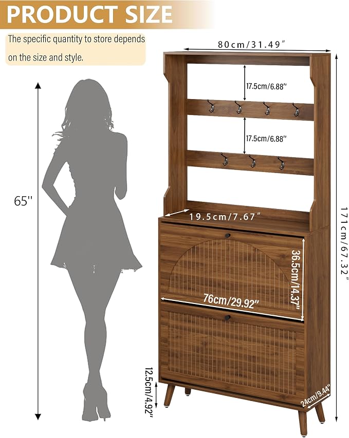 Fsbecl Shoe Cabinet for Entryway - Image 2