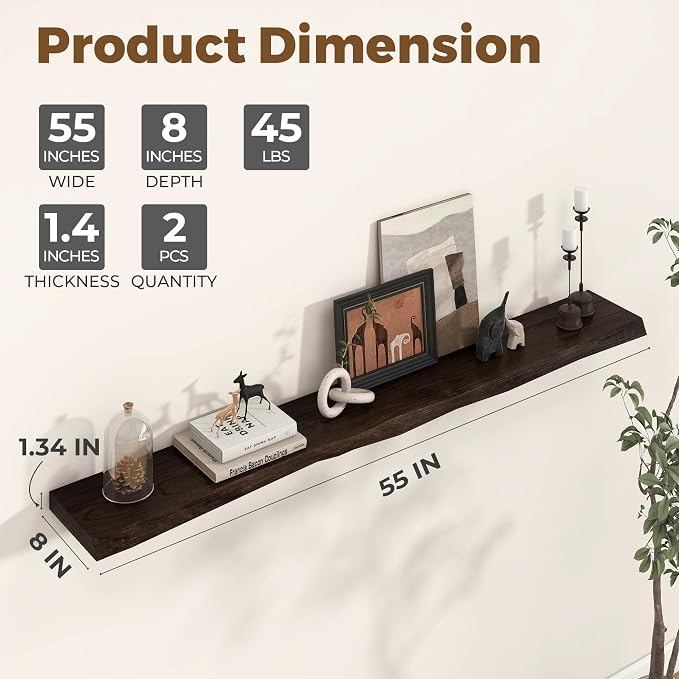 Axeman 55 inch Floating Shelves - Image 3