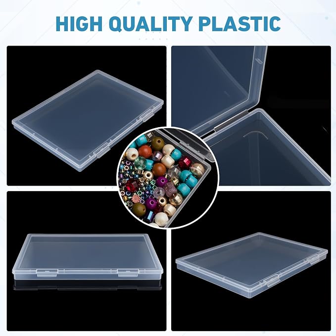 Jetec 6 Pieces Mini Plastic Clear Beads Storage Containers Box - Image 3