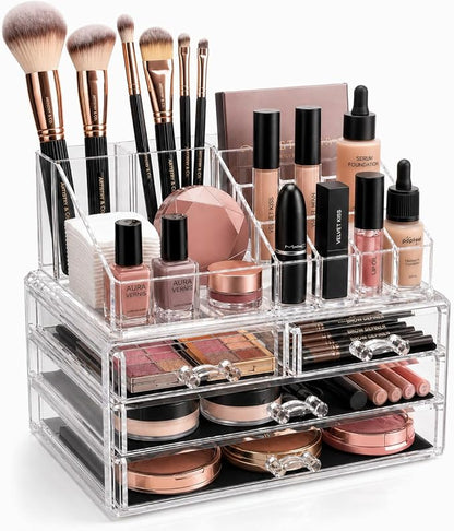 Brookstone Makeup Organizer Countertop, Cosmetic Display Case, Acrylic Makeup by Unknown