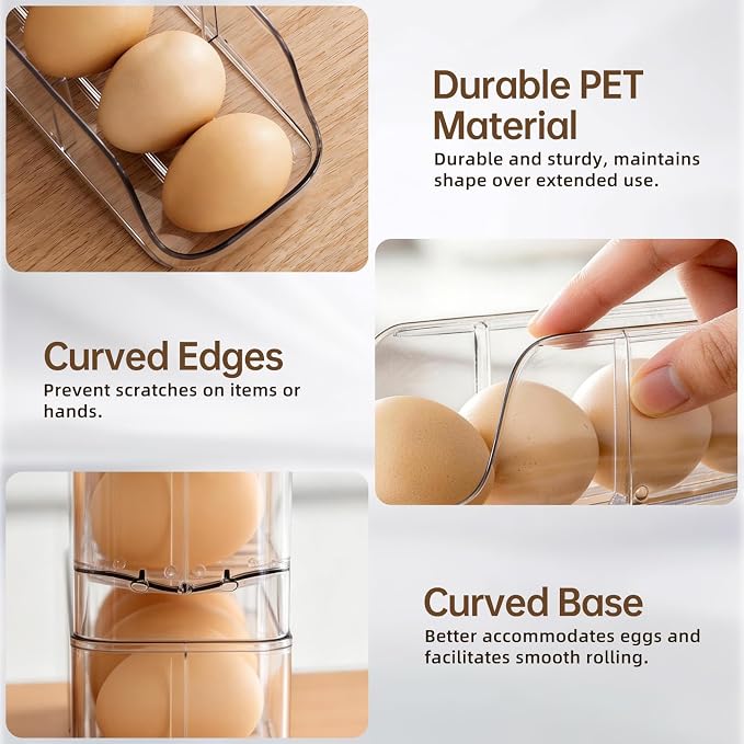 PAVSTINE 2-Tier Auto Rolling Egg Holder - Image 7
