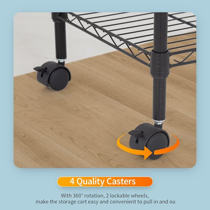 FDW Wire Shelving Metal Storage Shelves 23L x 13W x 32H 3 Tier Layer Storage - Image 6