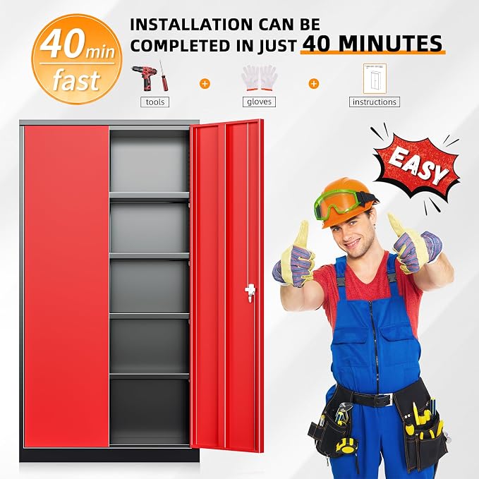 INTERGREAT Metal Storage Cabinet - Image 7
