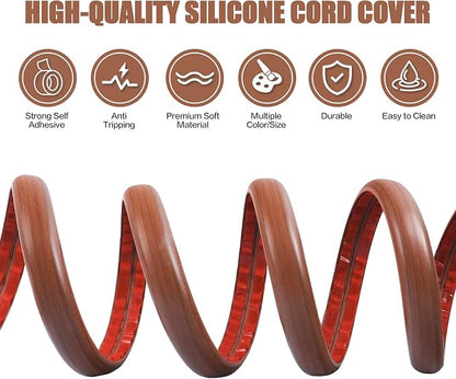 Floor Cord Cover Self Adhesive Cord Hider, 3.3FT Cable Management, Extension - Image 3