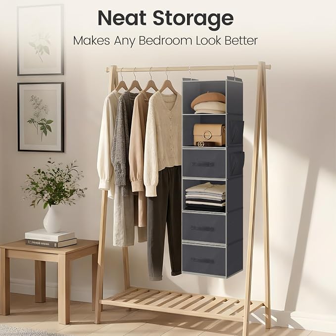Hanging Closet Organizer 6-Shelf - Image 7