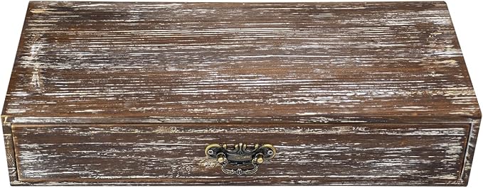Wooden Drawers Organizer Box Solid Farmhouse Retro Desktop Storage Box | Office - Image 4