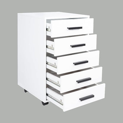 5-Drawer Rolling Under Desk Storage Cart - Image 8