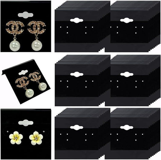 Adorox 200 Piece Black Earring Card Holders by ADOROX