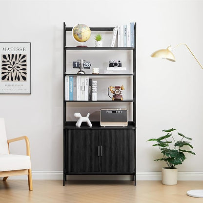 4-Tier Bookshelf, Tall Bookcase - Image 3
