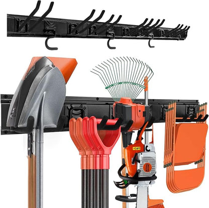 Garden Tool Rack Set, Garage Wall Organization Hanger by SMARTOLOGY