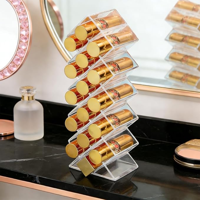 WECHENG Clear Plastic Acrylic Lipstick Organizer - Image 5