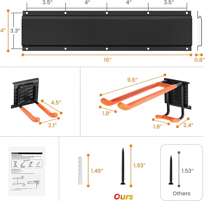 ELECROW Garage Storage Organizer, Wall Mount Rack - Image 8