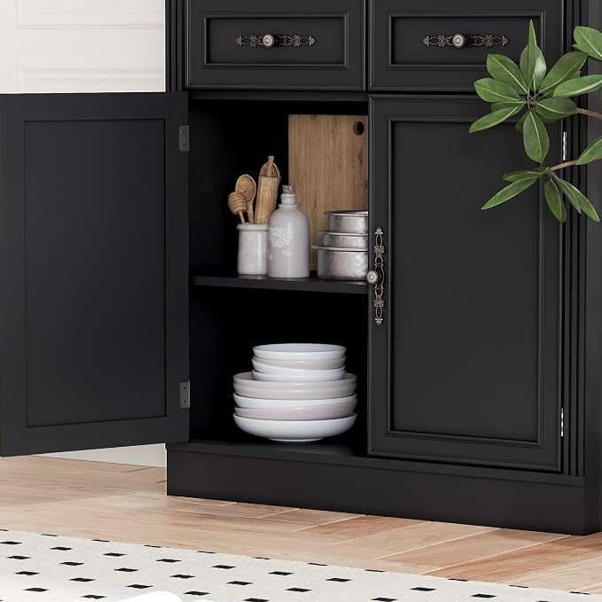 71.4" Tall Bookshelf with Drawers & Cabinet, 5-Tier Floor Standing Bookcase - Image 7