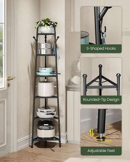 CHOEZON Pot Racks, 6-Tier Cookware Stand, Triangle Shelf Storage Tower - Image 7