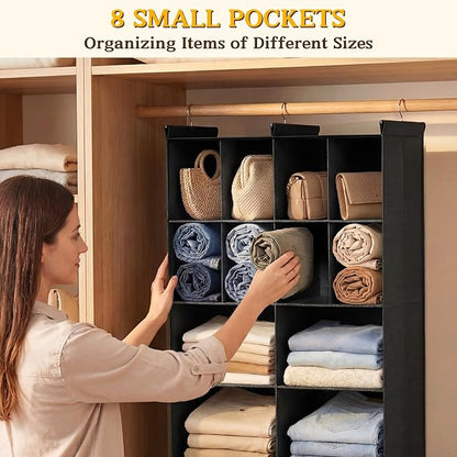 Ofiray-home 4 Tier Hanging Closet Organizer, 12 Compartments Sweater Organizer - Image 5
