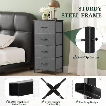 4 Drawers Dresser for Bedroom Fabric Storage Tower - Image 4