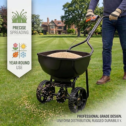 Walk-Behind Hand Push Broadcast Spreader, 10 ft Spreading Width Manual - Image 2