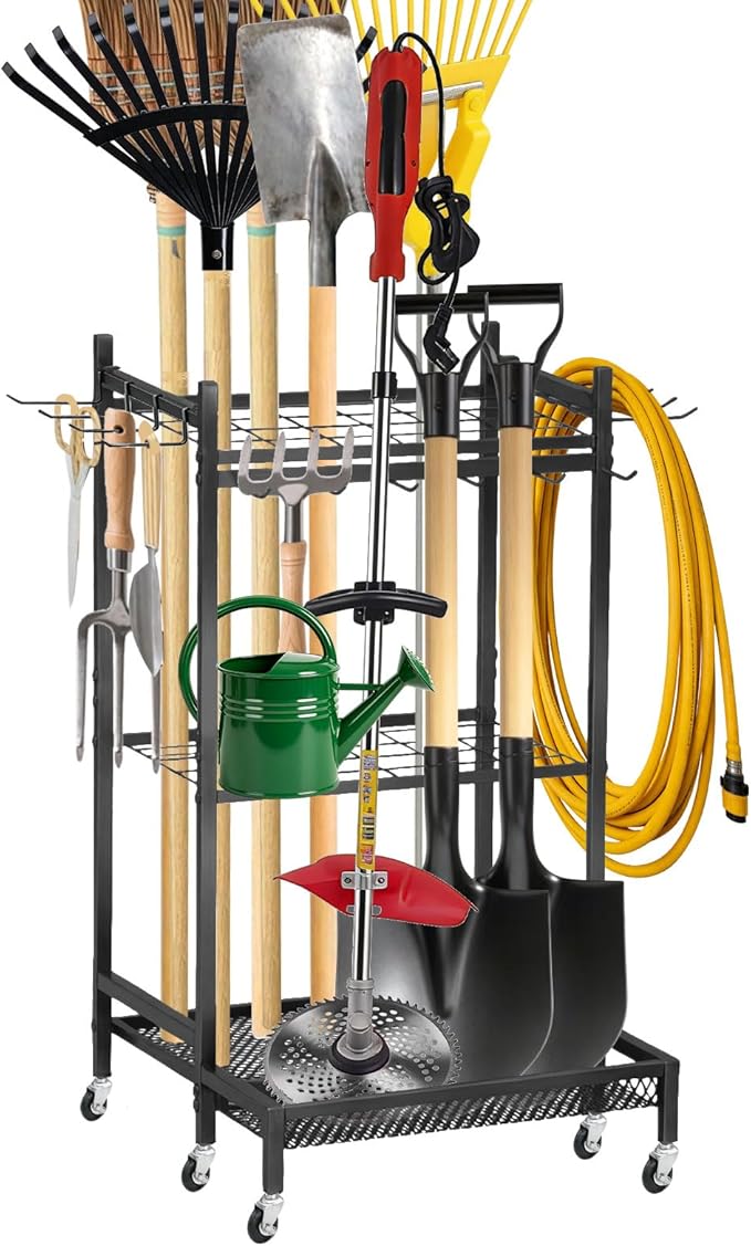Garden Tool Organizer Rack by Unknown