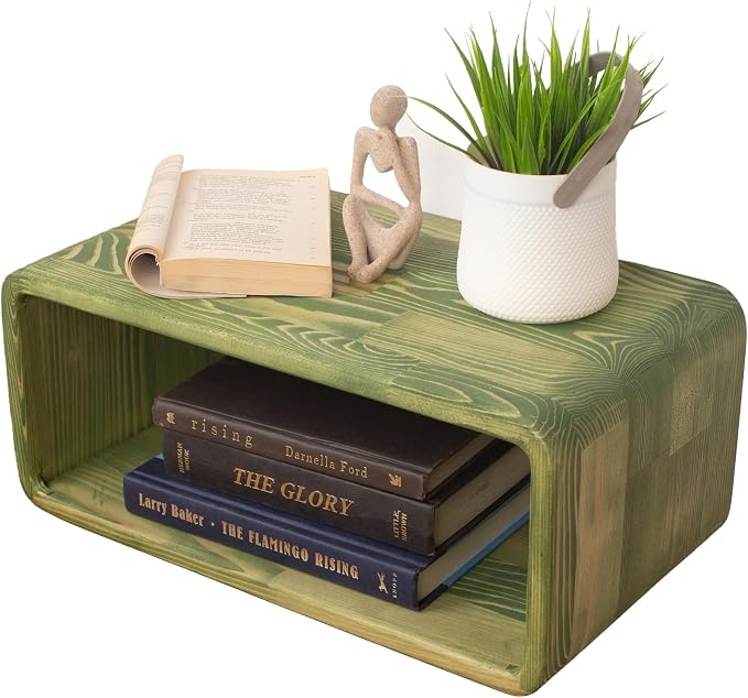 Floating Nightstand Wooden, Bedside Table, Nightstand Shelf, Wall Mounted by Woodches