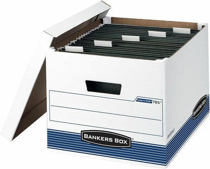Bankers Box 4-Pack HANG'N'STOR Medium-Duty File Box, Letter/Legal, FastFold | - Image 5