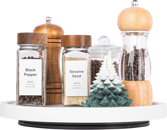 Wood Lazy Susan Organizer Kitchen Turntable - Image 3