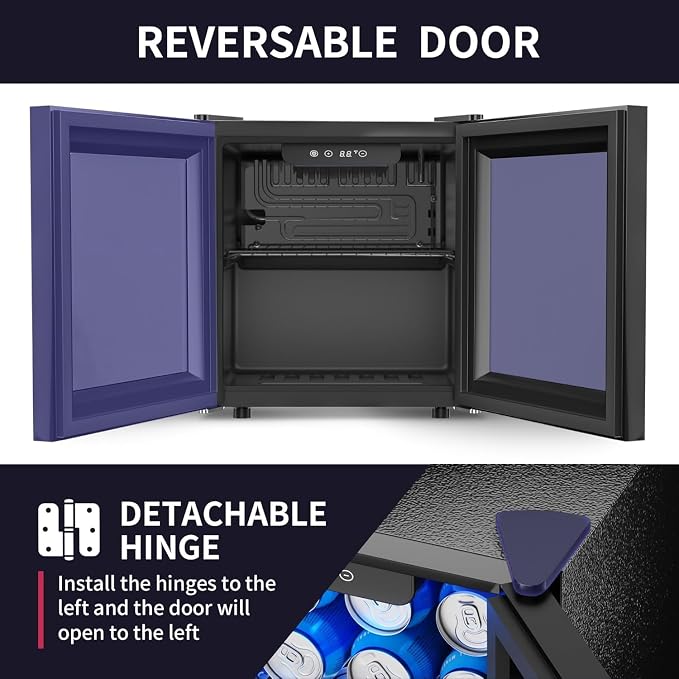 48 Can Beverage Refrigerator Cooler, Mini Fridge Glass Door - Image 4