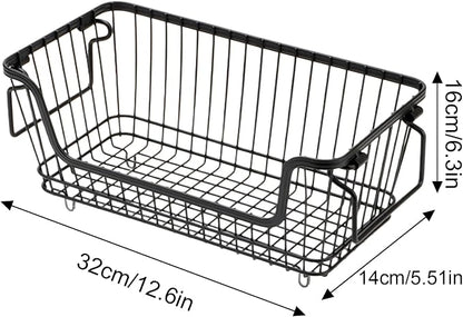 Stackable Storage Basket, Easy Application, Deep Freezer Bins, Refrigerator - Image 7