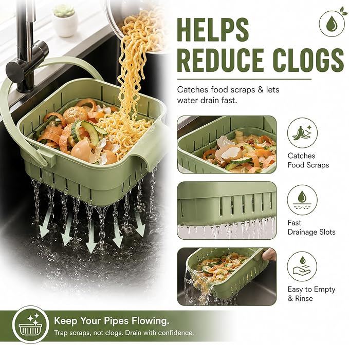 2Pack Multifunctional Hanging Sink Drain Basket - Image 5