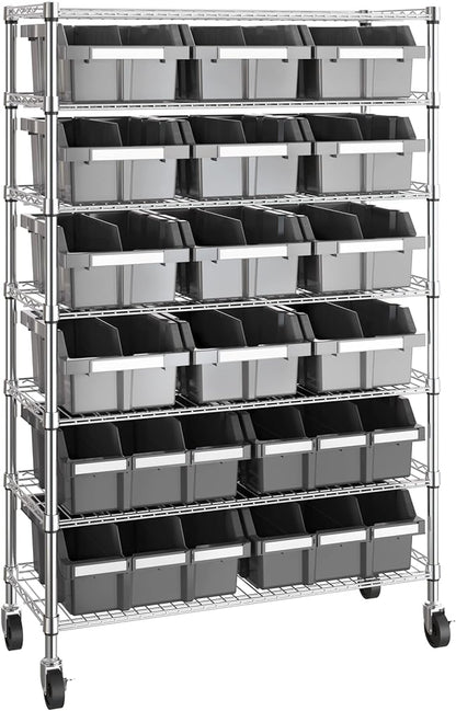 Seville Classics Heavy Duty NSF Bin Rack Solid Steel Wire Shelving Storage Unit by SevilleClassics