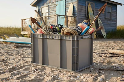 Hudson Exchange 24 x 15 x 14.5" Straight Wall Handled Storage Container Tote - Image 3