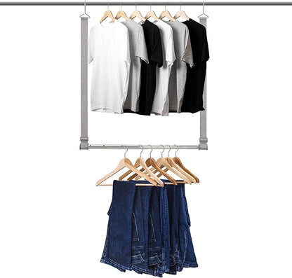 Hanging Closet Rod, 17-28In Width and Up to 32In Height Closet Extender by Unknown