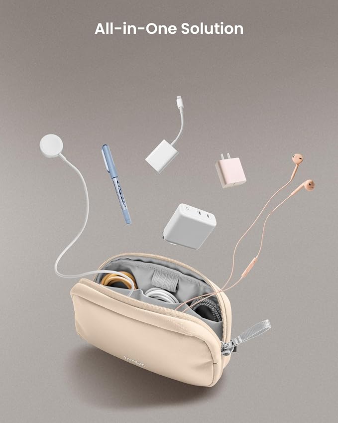 tomtoc Electronics Organizer Travel Case, Water Resistant Travel Bag Cable - Image 7