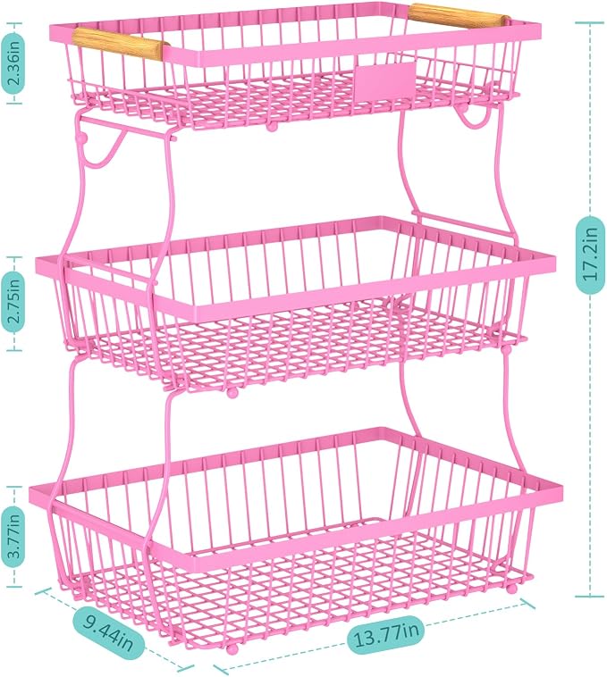 3 Tier Fruit Basket for Kitchen Counter - Image 6
