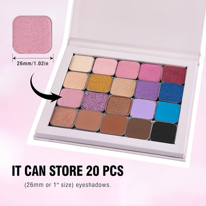 Pink Empty Refillable Magnetic Makeup Palette - Image 5
